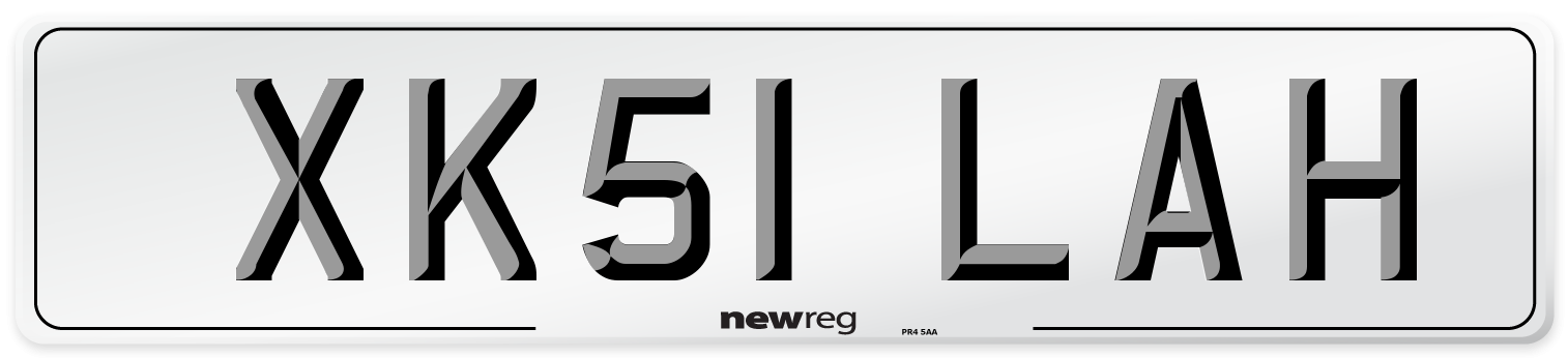 XK51 LAH Number Plate from New Reg